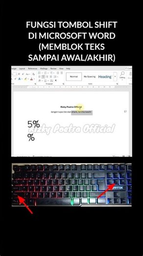 SHIFT KEY FUNCTION IN MICROSOFT WORD (BLOCK TEXT UNTIL THE BEGINNING/END)
