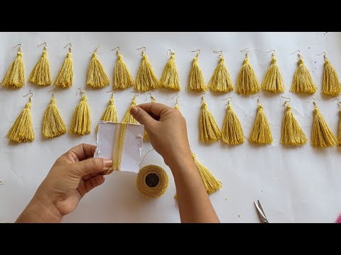 DIY How to make a tassel earrings | handmade tassel earrings #handmade #diy #handmadeearings