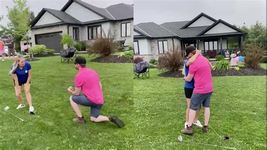 Gender reveal party turns into a surprise proposal for mom-to-be