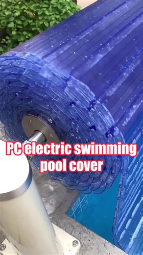 The electric pool cover made of PC material has a large load-bearing capacity. After covering the pool, it can prevent dust and fallen leaves and prevent children from drowning. #poolcover #pooldecor#swimingpoolcover #electriccover #electricpoolcover | Sunripple Aquatics US