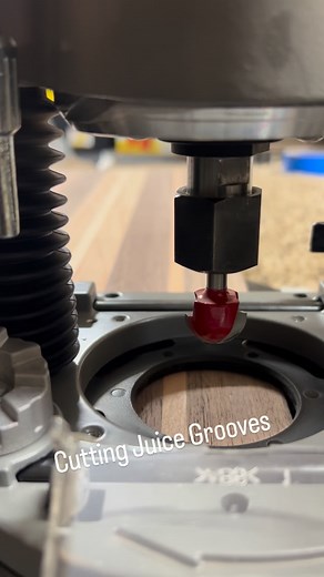 Cutting juice grooves has to be the most stressful part of these builds lol Happy Friday! #woodworking #woodworkers #cuttıngboard #cuttingboards #router @boschtoolsna | Chair One Creations