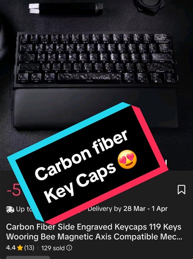 Best Looking Carbon Fiber Keycaps on TikTok Shop