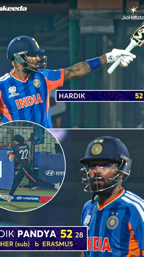 syed Jaffer on Instagram: "Hardik Pandya smashed 52 runs just 28 balls, VS Namibia 😍💪 #hardikpandya #Indiancricket #indiancricketteam"