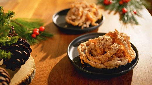 Beignes rosettes de Noël | Cuisinez | Télé-Québec