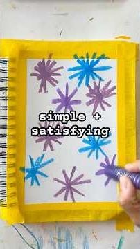 Simple Art Journaling Idea with Tempera Paint Sticks #dailyart #easyart #stressrelief #mixedmedia