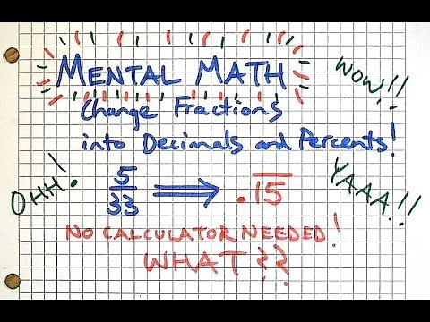 Mental Math Strategy: Convert fractions to decimals