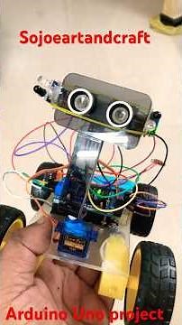 Human follow robo using arduino uno #sojoeartandcraft #diy #arduinorobot