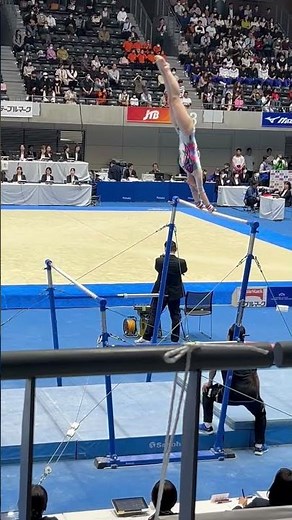 全日本体操選手権 段違い平行棒 野口祐美賀の演技