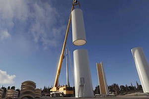 « La plus haute éolienne en bois du monde » de 105 m de haut est déployée par l'entreprise Modvion
