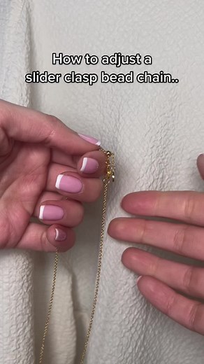 How to adjust our slider bead clasp chain⚡️ #adjustablechain #adjustablenecklace #goldchains