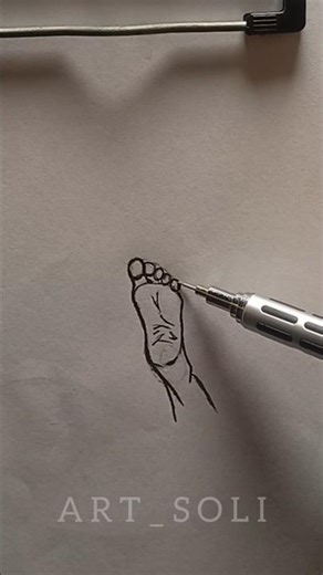 How to draw sole of the foot ✨#drawing #art #tutorial #howtodraw #shorts