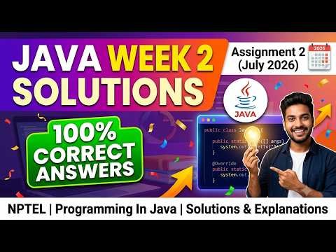 NPTEL Programming In Java Week 2 Assignment Answers (July 2026) | 100% Correct Solutions