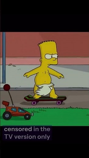 Bart's Uncensored Skateboarding in The Simpsons Movie