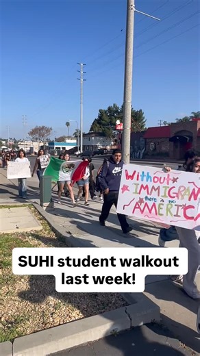 Jose Rodriguez | Proud of our SUHI students for exercising their constitutional right to protest! #ICEout #ICEFuera | Instagram