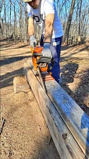 Milling Walnut with Chainsaw On A 2x6-Part 7