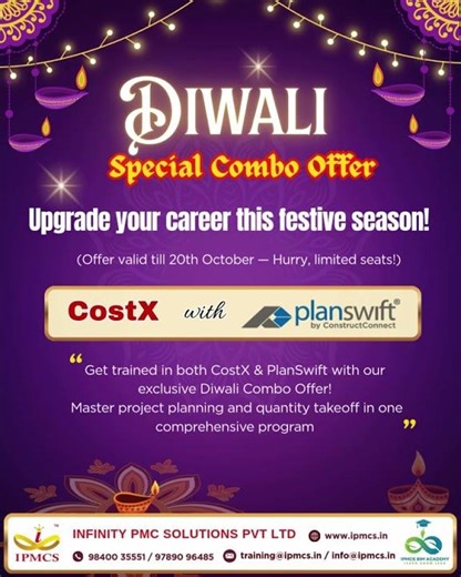 🎇 Diwali Special Combo Offer | Learn CostX + PlanSwift & Upgrade Your Career!