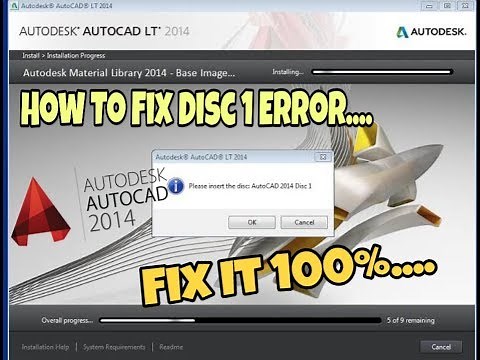 How to fix insert disc 1 in autocad 2014 | PC |