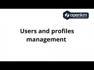 OpenKM - Users and profiles management - New User Interface