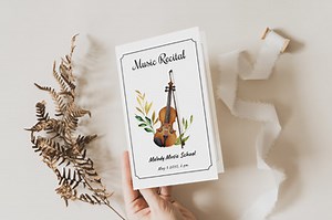 EDITABLE  Music Program Template PDF Music Violin Recital - End of Year Concert