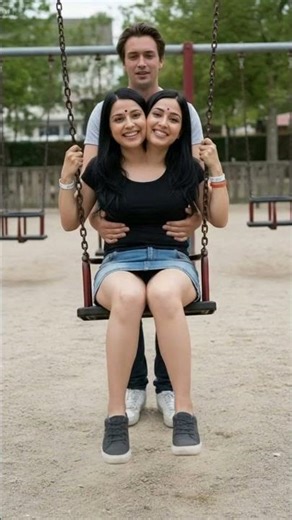 Conjoined Twins Enjoy a Peaceful Swing Ride