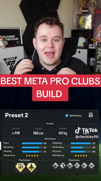 Best LW/RW Pro Clubs Build for FC24