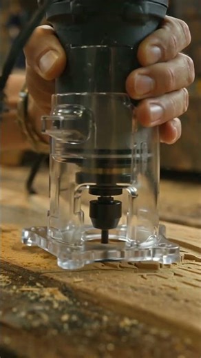 Satisfying Wood Engraving with Mini Router | ASMR Tool #shorts