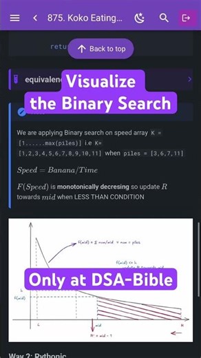 Leetcode 875. Koko Eating Bananas #dsabible #programming #coding #python #algorithms #visualization
