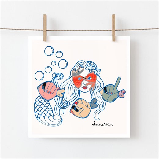 ASL Mermaid Wall Art: American Sign Language Print (digital Download) - Etsy