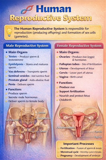 🧬 Human Reproductive System – Complete Overview