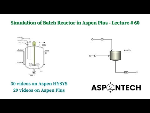 Simulation of Batch Reactor (RBATCH) in Aspen Plus - Lecture # 60