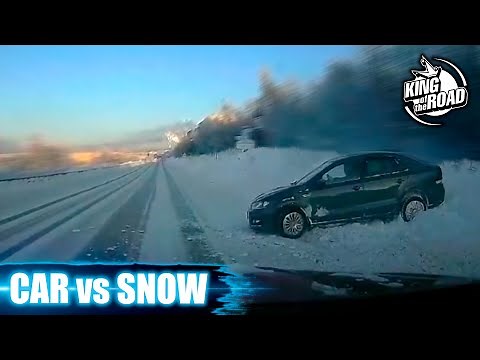 Car ice Sliding crash & spin outs. Black ice and Icy road. Winter weather.
