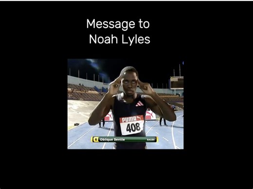 83K views · 524 reactions | Message to Noah Lyles, what say you? | trackalerts | Facebook