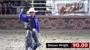 Stetson Wright is on a roll! 😮‍💨 The No. 1 man in the All-Around World Standings teamed up with Cowboy Fool for 90 points on the final night of the Gooding Pro Rodeo—matching the arena record his dad set in 2013! 🔥 | CowboyChannel