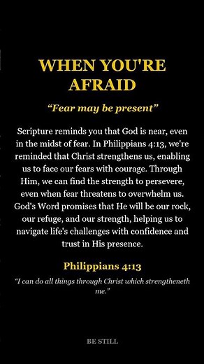 For fear — Philippians 4:13 (KJV)