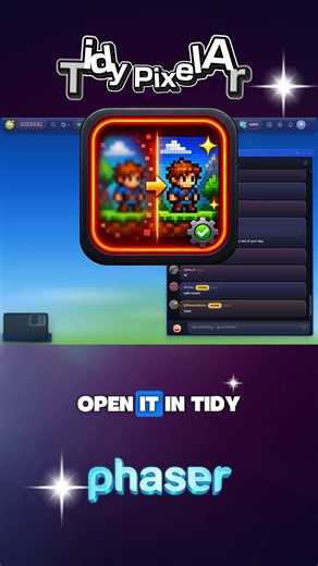 🖼️ From Text Prompt to Game-Ready Asset ⚡ | Image Generator & Tidy Pixel Art in Phaser Desktop 🖥️