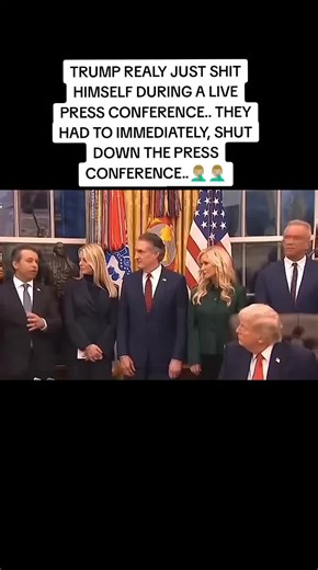 TRUMP REALY JUST SHIT HIMSELF DURING A LIVE PRESS CONFERENCE.. THEY HAD TO IMMEDIATELY, SHUT DOWN THE PRESS CONFERENCE..🤦🏼‍♂️🤦🏼‍♂️ #foryoupageofficial #foryoupage #fyp #viral #Trump