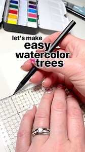 6.3K views · 11 reactions | EASY PEASY watercolor tree postcard...
