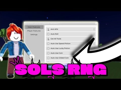 💧 SOLS RNG script - Instant roll, Unlock all gamepasses