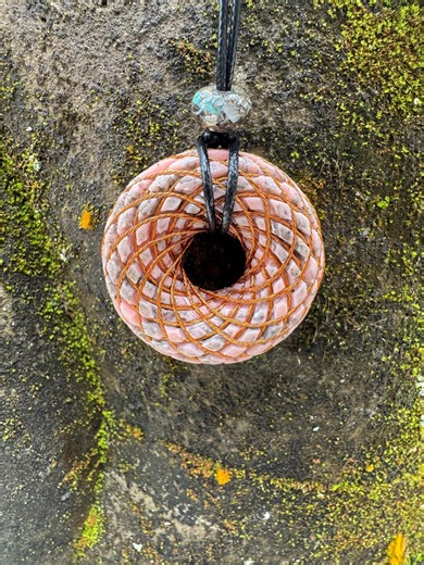 Rose Quartz Orgonite Torus Pendant | Heart Chakra Healing Necklace - Etsy