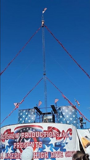 High dive show grand finale at the Arkansas State Fair, Little Rock, AR, October 16, 2024 (short)