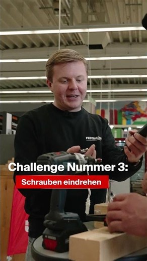 Wer gewinnt die kleine fischer Baumarkt Challenge? 👀