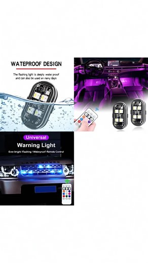 Multicolor LED Interior Car Lights, Wireless Remote Control, USB Rechargeable, Anti-Collision Safety Strobe Lighting, Universal Vehicle Kit #5in1cararmrestdockingstation #caraccessoriesforwomen #bestdashcamrecommedations #fleekcaraccessories #makeupbagwithlights #bluelightprotect #ledlightnightstand #ledhoodlights #accessoriesforcar #automotiveaccessories