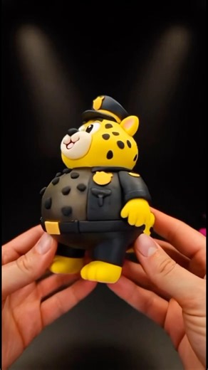 Sculpting Clawhauser from Clay 👀🐆 #zootopia