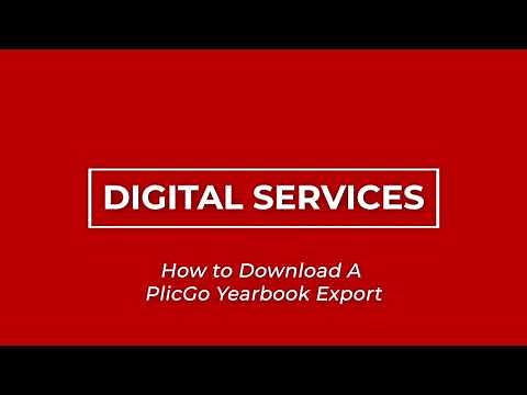 PlicGo- How to Download A Yearbook Export