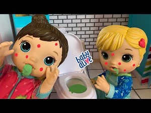 Baby alive Twins are sick and throw up! 🤮