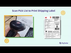 Scan pick list to print shipping labels (airway bill)