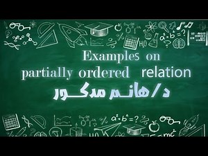 Examples on partially ordered relation