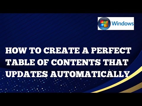 How to Create a Perfect Table of Contents That Updates Automatically Word Windows 2026