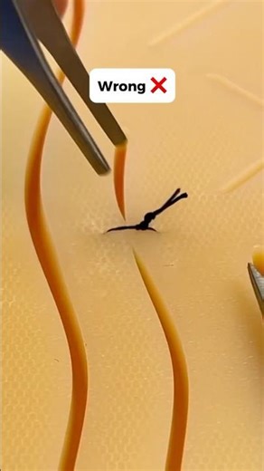 Don't Remove Sutures Like This 🛑#pastudent #npstudent #howtostich #stitches #howto