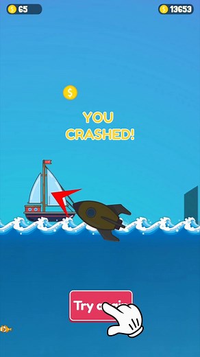 You've heard of submarines under water, but in Submarine Jump! you can make a submarine do flips out of the water, jump close to the moon and loads more.  Dive into it today.  | kwalee | Facebook